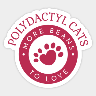 Polydactyl Cat Lover Pawprint Sticker
